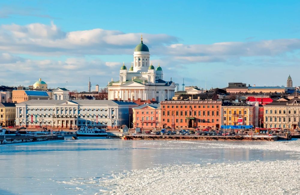 Helsinki,Cityscape,With,Helsinki,Cathedral,In,Winter,,Finland
