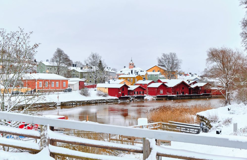 Old,Porvoo,,With,Its,Red-ochre,Painted,Riverside,Warehouses,,Is,One
